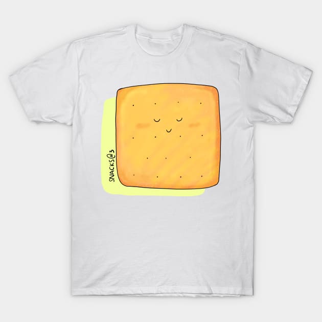 The square tea biscuit T-Shirt by Snacks At 3